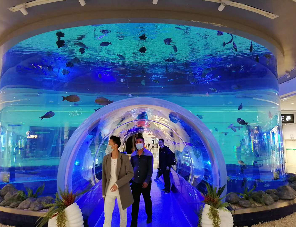 兰州中心海底世界亚克力水族缸